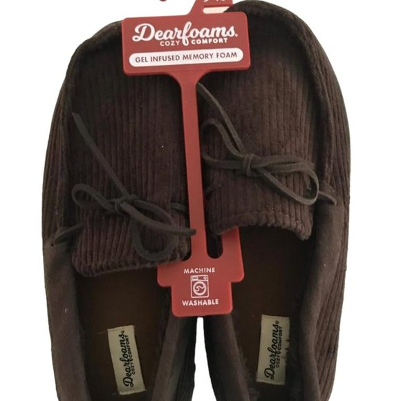 Men's Shoe, Dearfoams. Size- 9-10(M), Color-Brown, NWT - Picture 1 of 5